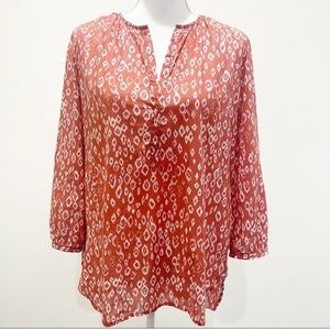 Madewell snake print 3/4 sleeve blouse
